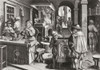 Clock makers in Holland in the late 16th century.  After an engraving by Philips Galle Poster Print by Ken Welsh (18 x 12)