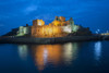 Peel castle reflected at night. Poster Print by Loop Images Ltd. (17 x 11)