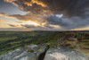 Dramatic sky above Curbar Edge. Poster Print by Loop Images Ltd. (19 x 12)