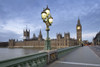 Westminster Bridge looking towards Big Ben and the Houses of Parliament. Poster Print by Loop Images Ltd. (17 x 11)