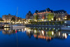 The Empress hotel and waterfront at night. Poster Print by Loop Images Ltd. (17 x 11)