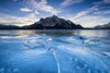 Ice formation at Abraham Lake. Poster Print by Loop Images Ltd. (19 x 12)