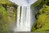 Skogar waterfall in southwest Iceland. Poster Print by Loop Images Ltd. (18 x 12)