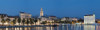 Dusk panoramic of the waterfront promenade in the city of Split. Poster Print by Loop Images Ltd. (30 x 9)