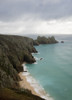 The beach at Pednvounder in Cornwall. Poster Print by Loop Images Ltd. (12 x 18)