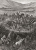 The Battle of Michmash, also spelled Michmas, fought between Israelites under Jonathan, son of King Saul and a force of Philistines at Michmash, c.1025 BC. From Cassell's Universal History, published 1888. Poster Print by Ken Welsh (12 x 17)
