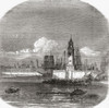 The old harbour, Barcelona, Catalonia, Spain, seen here in the 19th century.  From Cassell's Illustrated History of England, published c.1890. Poster Print by Ken Welsh (15 x 15)