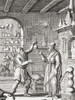 17th century chemists at work in their laboratory.  After a work by Dutch illustrator and engraver Jan Luyken. Poster Print by Ken Welsh (12 x 16)