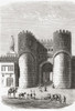 The Bab al Futuh (Conquest Gate), old city of Cairo, Egypt, seen here in the 19th century.  From Monuments de Tous les Peuples, published 1843. Poster Print by Ken Welsh (11 x 17)
