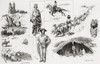 The Navajo Indians.  After a work by American artist Frederic Sackrider Remington, 1861 � 1909.  A montage of sketches reflecting Navajo society. Poster Print by Ken Welsh (17 x 11)