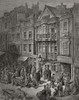 Bishopsgate Street in 19th century London. After an illustration by Gustave Dor∩┐╜ in the 1890 American edition of London: A Pilgrimage written by Blanchard Jerrold and illustrated by Gustave Dor∩┐╜. Poster Print by Ken Welsh (12 x 15)