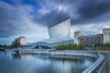 The Imperial War Museum North seen from the footbridge across the basin. Poster Print by Loop Images Ltd. (19 x 12)