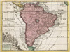 A map of South America from the early 18th century by an anonymous cartographer. Poster Print by Ken Welsh (16 x 12)