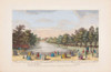A view of the canal in St. James's Park, Buckingham House, &c. taken from the parade, London, England.  After a print dated 1753 from a work by Caneletto.  Published by Robert Sayer. Later colourization. Poster Print by Ken Welsh (20 x 13)