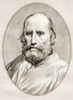 Giuseppe Garibaldi, 1807 - 1882, Italian general, politician and nationalist.  Illustration by Gordon Ross, American artist and illustrator (1873-1946), from Living Biographies of Famous Men. Poster Print by Ken Welsh (12 x 16)