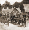 A coach and horses in Shanklin on the Isle of Wight circa 1890; Isle of Wight, England Poster Print by John Short (16 x 16)