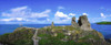 Black Castle, Wicklow Head, Co Wicklow, Ireland; 12Th Century Castle And Tall Ship In The Distance Poster Print by The Irish Image Collection (30 x 12)