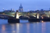 A view toward Southwark Bridge at sunset. Poster Print by Loop Images Ltd. (18 x 12)