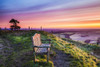Looking out over the Vale of Pewsey in Wiltshire at sunrise. Poster Print by Loop Images Ltd. (18 x 12)