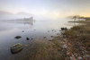 Kilchurn Castle on Loch Awe captured on a misty morning. Poster Print by Loop Images Ltd. (19 x 13)