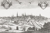 Panorama of M�nster, Germany in the 17th century. After a contemporary engraving by Pieter Nolpe. Poster Print by Ken Welsh (17 x 11)