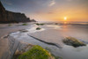 Sunset captured from Whipsiderry Beach. Poster Print by Loop Images Ltd. (20 x 13)