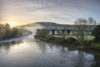 Remains of the Monmouth viaduct and the river Wye. Poster Print by Loop Images Ltd. (20 x 13)