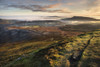 The Skirrid mountain at dawn from the top of the Sugar Loaf. Poster Print by Loop Images Ltd. (20 x 13)
