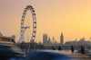 London Eye and Big Ben at sunset. Poster Print by Loop Images Ltd. (18 x 12)
