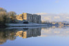 Carew Castle in winter. Poster Print by Loop Images Ltd. (18 x 12)