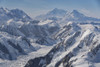 Aerial photo of Kluane National Park, with snow covered mountains making up the landscape; Haines Junction, Yukon, Canada Poster Print by Robert Postma (18 x 12)