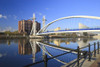 Millennium Bridge at Salford Quays. Poster Print by Loop Images Ltd. (18 x 12)