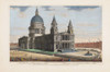 A north west view of St. Pauls Cathedral, London.  After an 18th century print made by J.M. Muller and published by Robert Sayer. Poster Print by Ken Welsh (19 x 12)