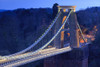 Clifton Suspension Bridge Clifton at twilight. Poster Print by Loop Images Ltd. (18 x 12)