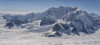Aerial photo of Kluane National Park, with snow covered mountains making up the landscape. Mount Vancouver is seen here; Haines Junction, Yukon, Canada Poster Print by Robert Postma (23 x 10)