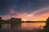 Carew Castle at sunset. Poster Print by Loop Images Ltd. (18 x 12)