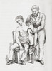 Method of reducing dislocation of the shoulder with knee in armpit.  From The Household Physician, published c.1898. Poster Print by Ken Welsh (12 x 16)