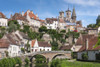 The Pinard Bridge and River Arman├ºon. Poster Print by Loop Images Ltd. (17 x 11)