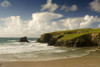 A view across the beach at Porthcothan Bay. Poster Print by Loop Images Ltd. (17 x 11)