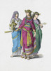 Three women from Ancient Egypt in contemporary costume.  After a 19th century work by an unidentified artist. Poster Print by Ken Welsh (12 x 16)