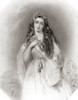 Ophelia.  Principal female character from Shakespeare's play Hamlet. From Shakespeare Gallery, published c.1840. Poster Print by Ken Welsh (12 x 16)