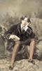 Oscar Wilde, 1854 - 1900. Irish poet and playwright. After a photogaph made in the early 1880's by American photographer Napoleon Sarony. Poster Print by Ken Welsh (10 x 18)