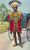 A jinricksha or rickshaw boy from Africa.  From a contemporary print, c.1935. Poster Print by Ken Welsh (10 x 17)