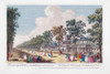 A View of the Grand Walk in Vauxhall Gardens taken from the Entrance.  London, England.  After a hand-coloured engraving by Edward Rooker from a work by Canaletto.  Dated 1751. Poster Print by Ken Welsh (17 x 11)