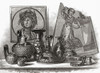 Specimens of Carthaganian art, copied from mosaics found on the site of Carthage.  From Cassell's Illustrated Universal History, published 1883. Poster Print by Ken Welsh (18 x 13)