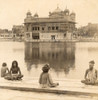 Victorian Stereoview card from circa 1900 India through the stereoscope.1903 historic social history images. Fakirs at Amritsar-south across Sacred Tank to Golden Temple Poster Print by John Short (15 x 16)