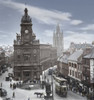 Market place and town hall in Newcastle upon tyne around 1920 Poster Print by John Short (15 x 16)