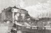 Scene of the railway accident of a coal train at the entrance to North Dock, Swansea, Wales due to a signaller error, 1865.  From The Illustrated London News, published 1865. Poster Print by Ken Welsh (17 x 11)