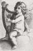 A child angel playing a harp.  After a 17th century work by Pieter van Avont. Poster Print by Ken Welsh (11 x 17)