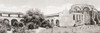 Mission San Juan Capistrano, midway between Los Angeles and San Diego, California, United States of America, c.1915. The mission was founded in 1776.  From Wonderful California, published 1915. Poster Print by Ken Welsh (25 x 8)